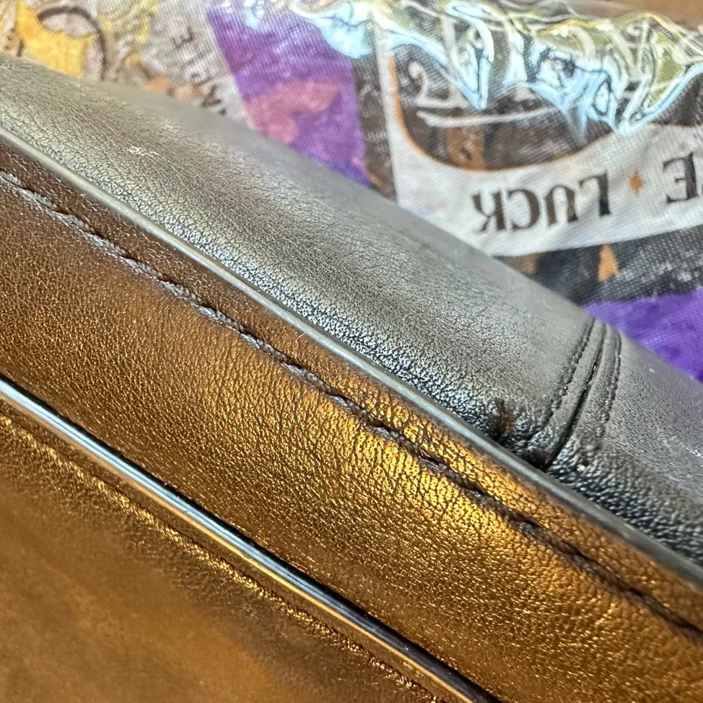 Black Coach Leather Crossover Bag - Picture 6 of 12